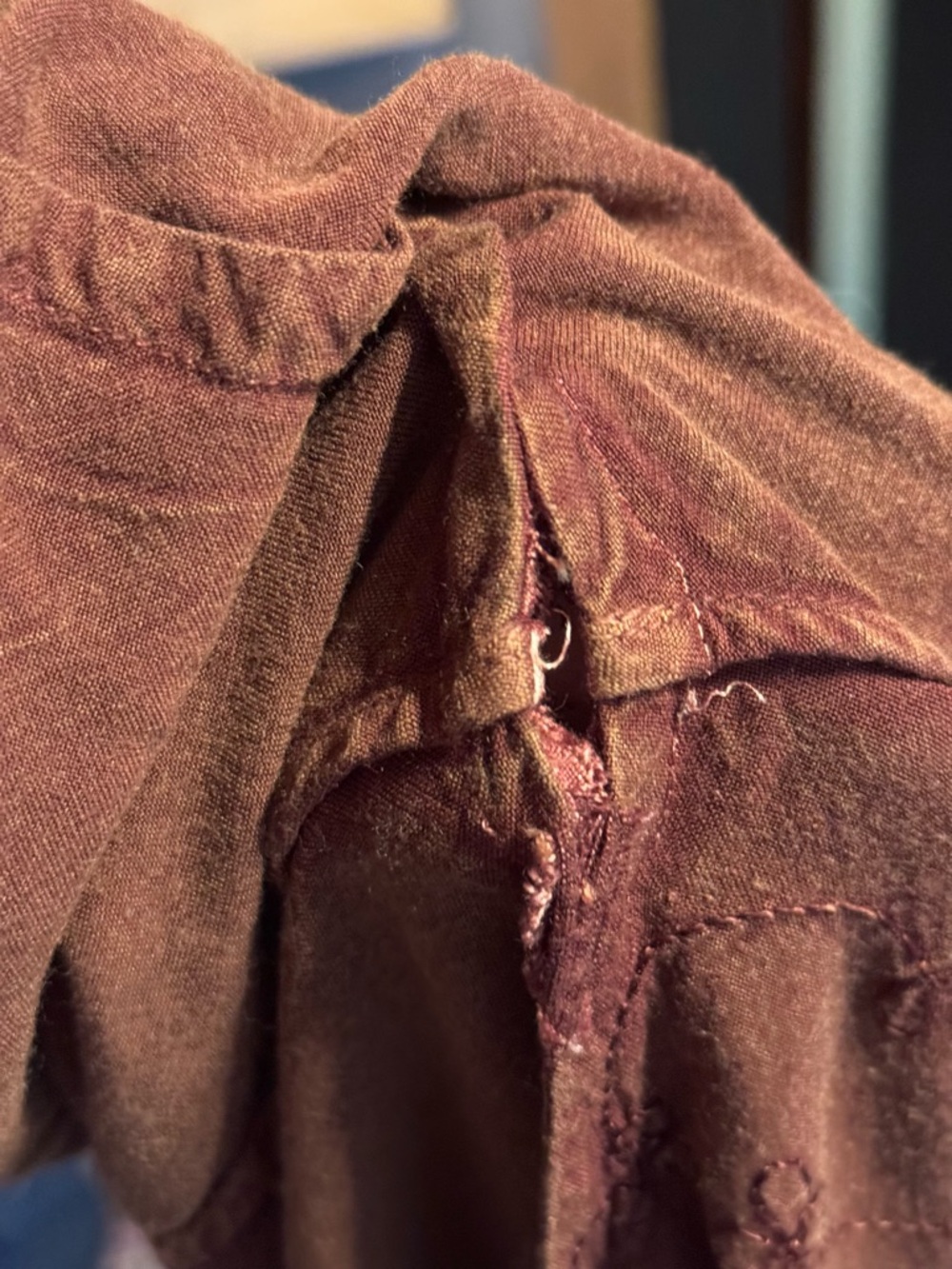 Embroidered Two-Piece Rust Brown Set - Picture 7 of 8